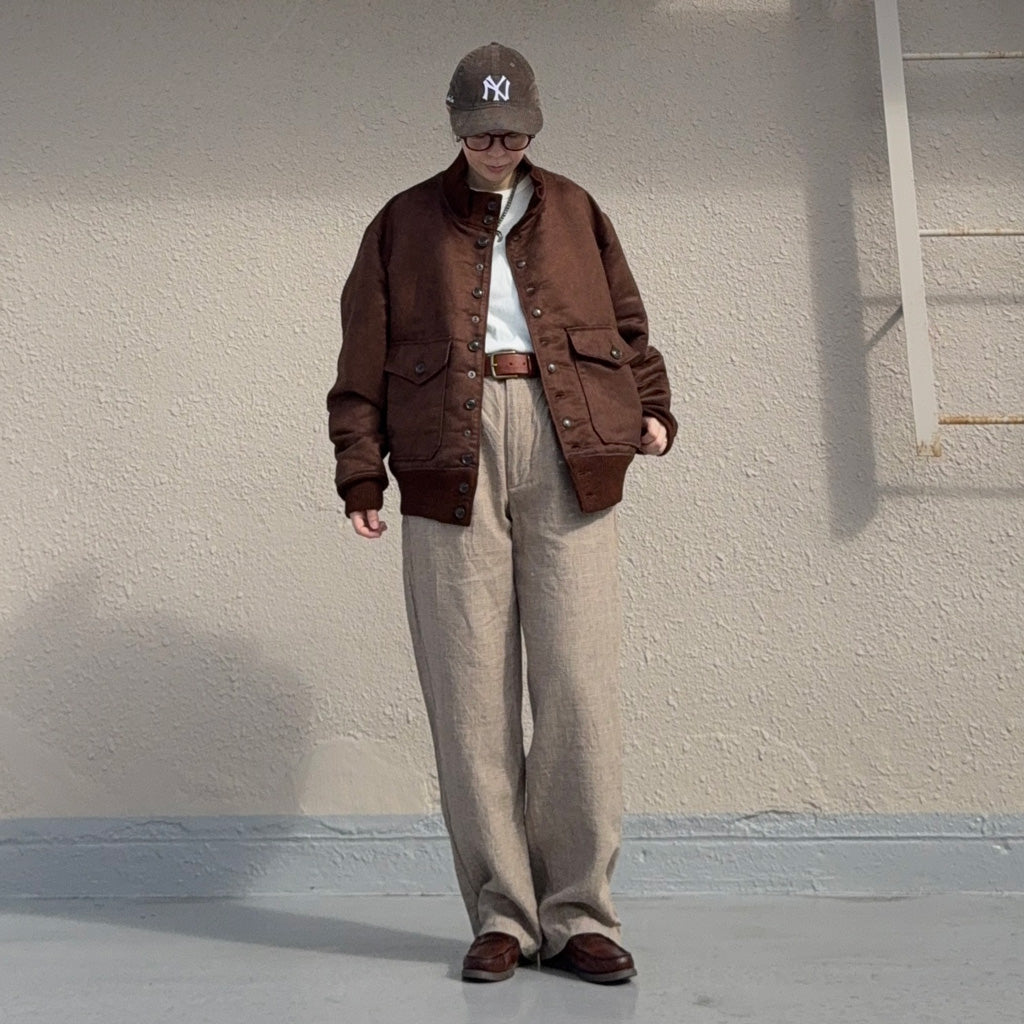 ENGINEERED GARMENTS : A-1 Jacket-Polyester Fake Suede (Brown)