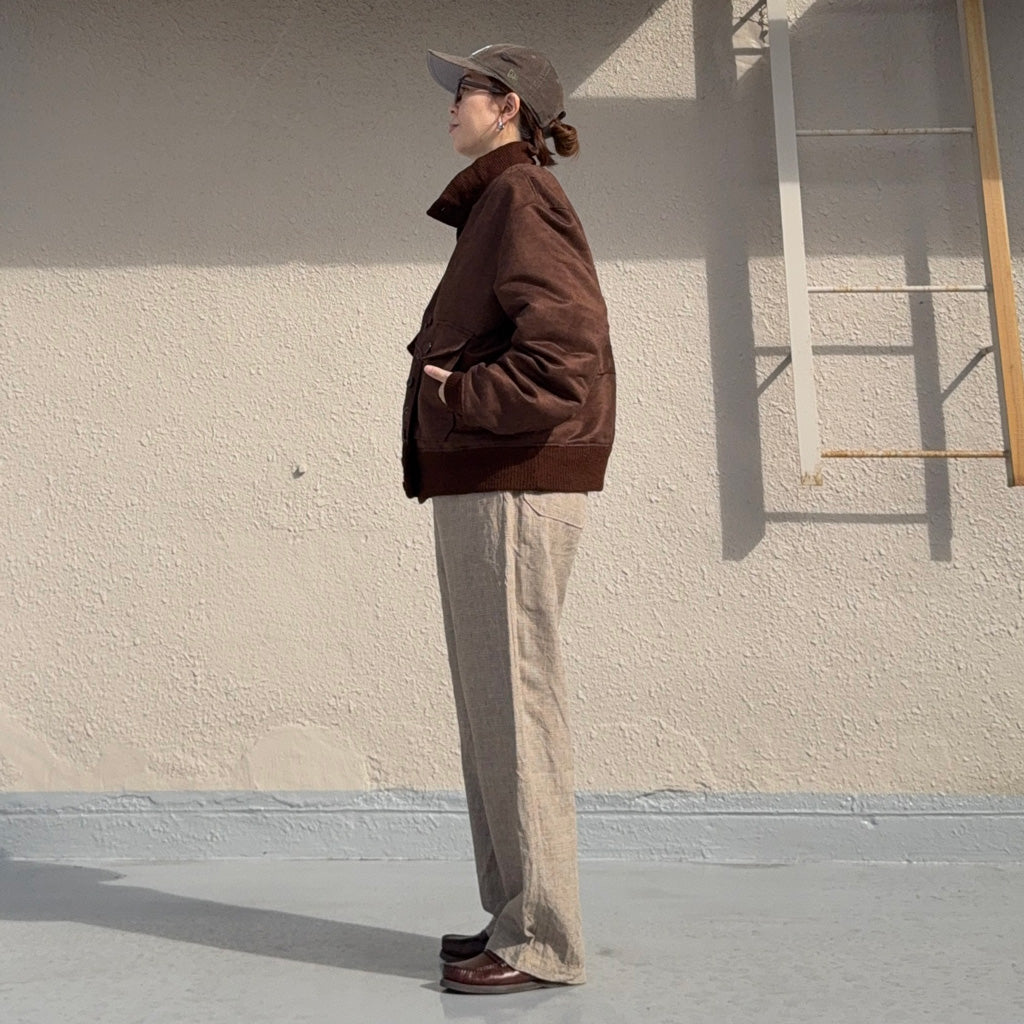 ENGINEERED GARMENTS : A-1 Jacket-Polyester Fake Suede (Brown)
