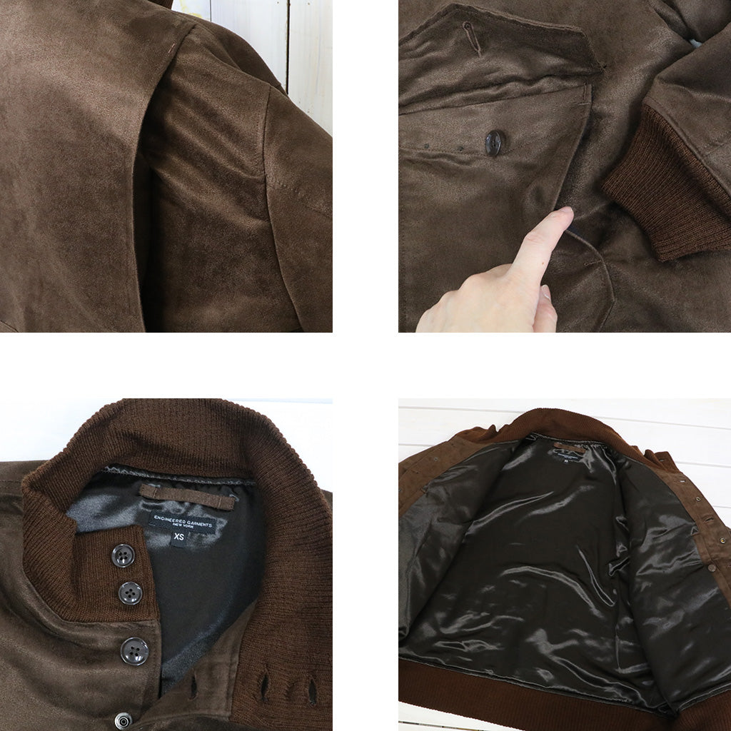 ENGINEERED GARMENTS : A-1 Jacket-Polyester Fake Suede (Brown)