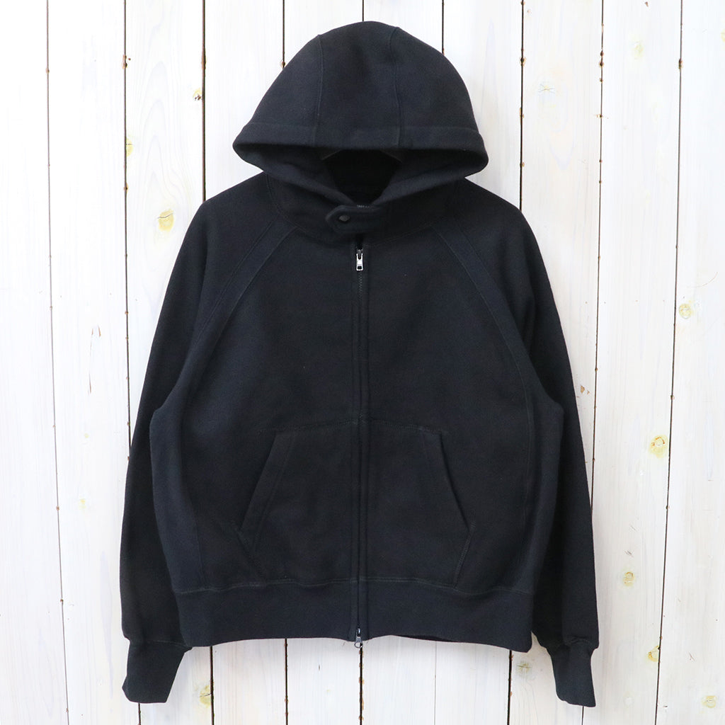 ENGINEERED GARMENTS : Zip Up Hoodie-12oz Cotton Fleece (Black)