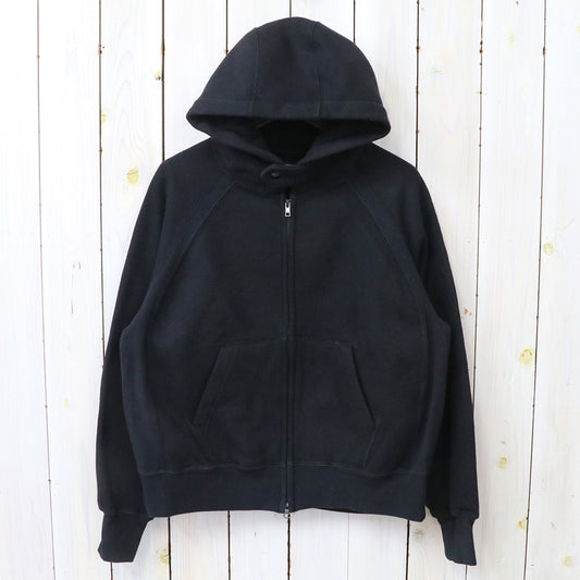 ENGINEERED GARMENTS : Zip Up Hoodie-12oz Cotton Fleece (Black)