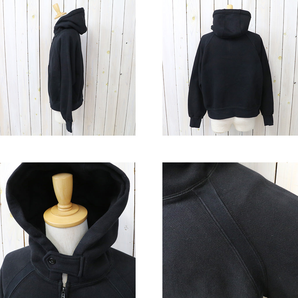 ENGINEERED GARMENTS : Zip Up Hoodie-12oz Cotton Fleece (Black)