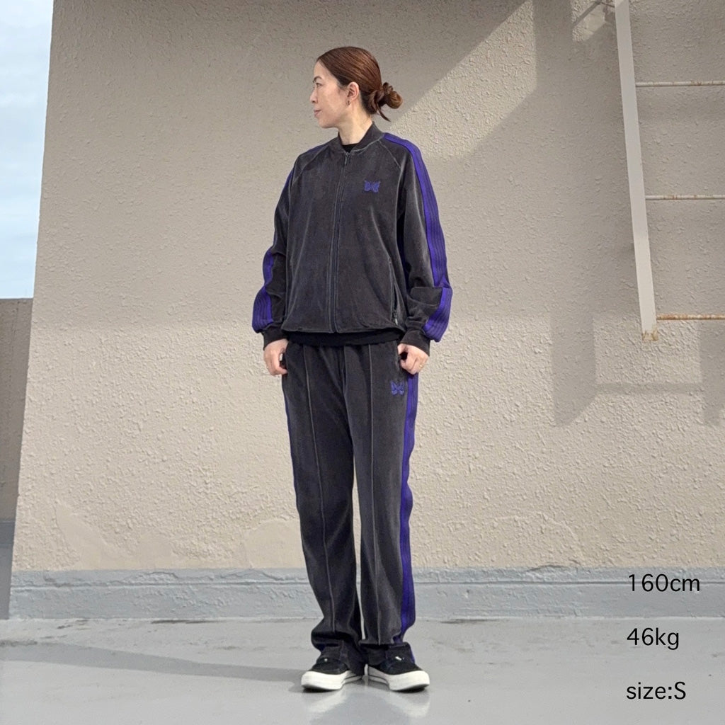 Needles : Narrow Track Pant-C/Pe Velour (Charcoal)