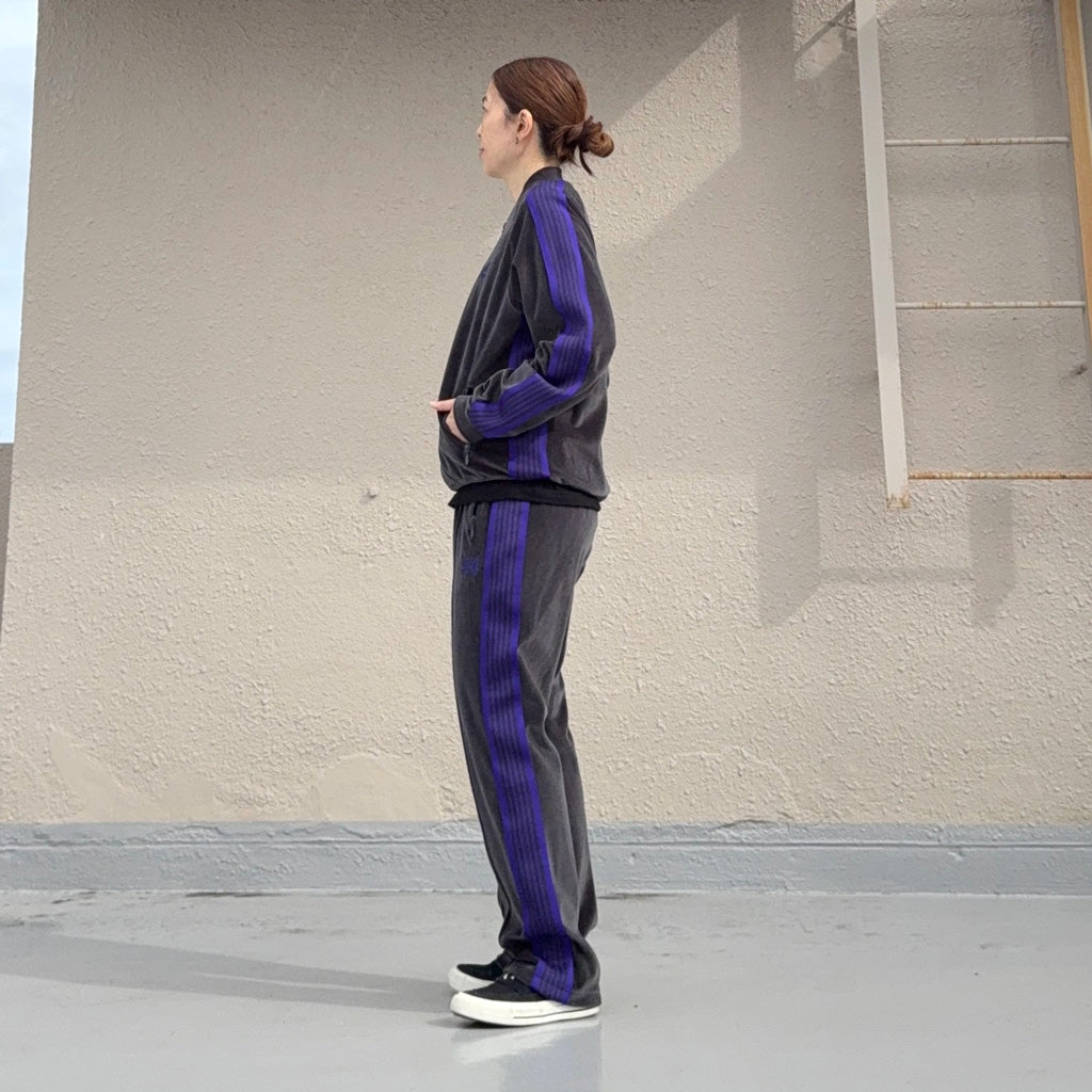 Needles : Narrow Track Pant-C/Pe Velour (Charcoal)