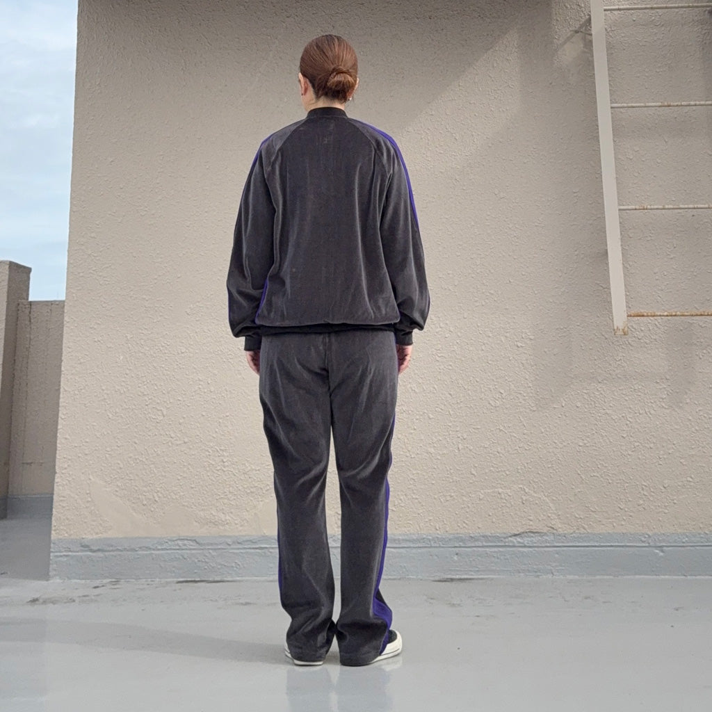 Needles : Rib Collar Track Jacket-C/PE Velour (Charcoal)