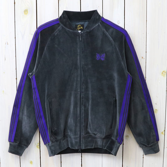Needles : Rib Collar Track Jacket-C/PE Velour (Charcoal)