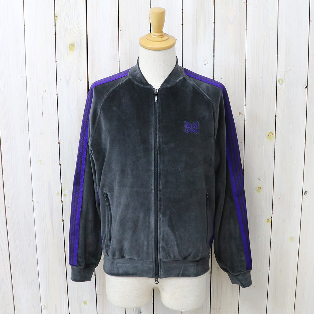 Needles : Rib Collar Track Jacket-C/PE Velour (Charcoal)