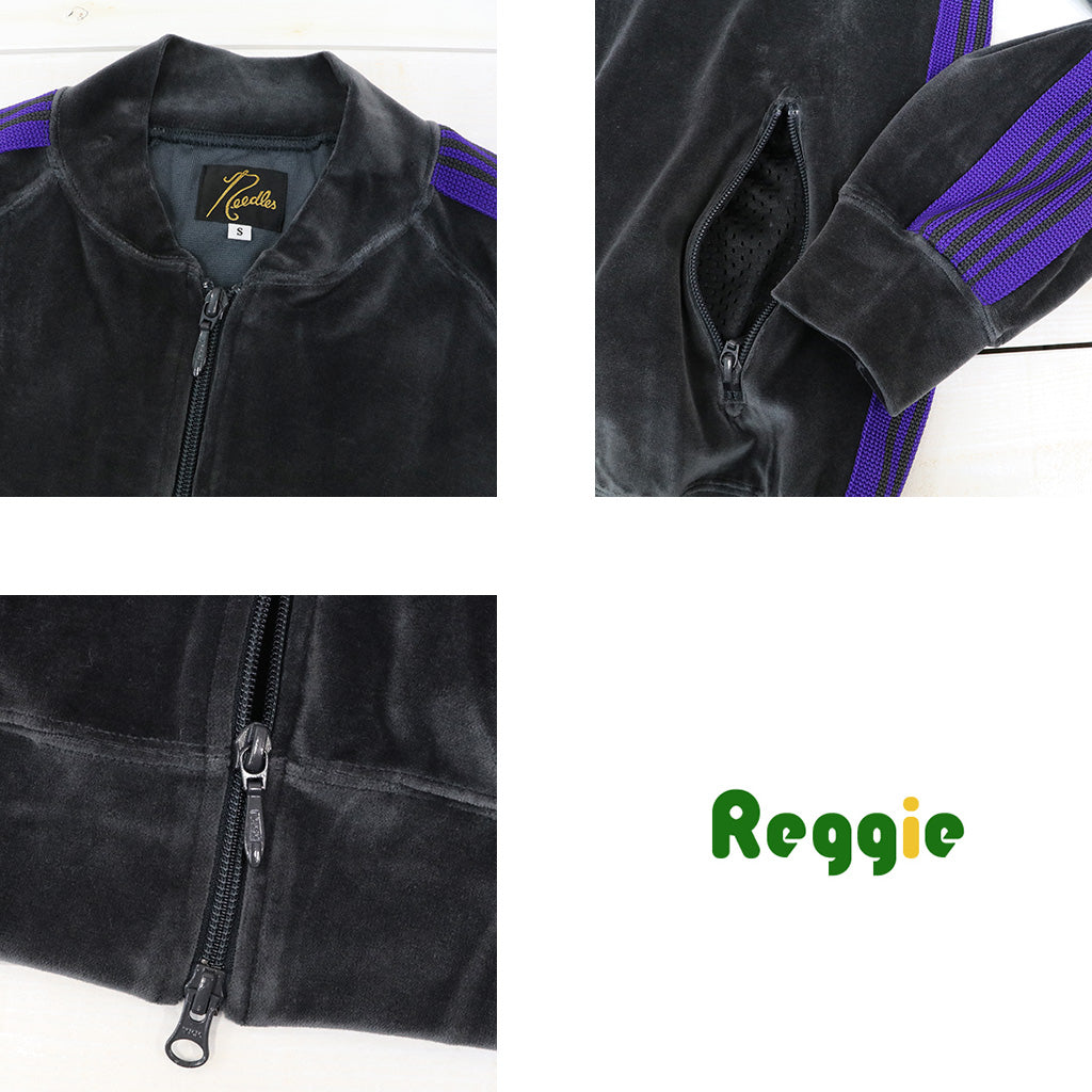 Needles : Rib Collar Track Jacket-C/PE Velour (Charcoal)