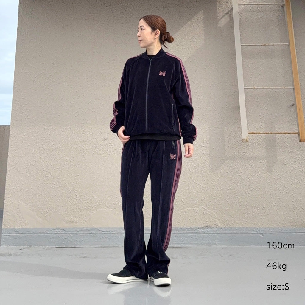 Needles : Rib Collar Track Jacket-C/PE Velour (Navy)