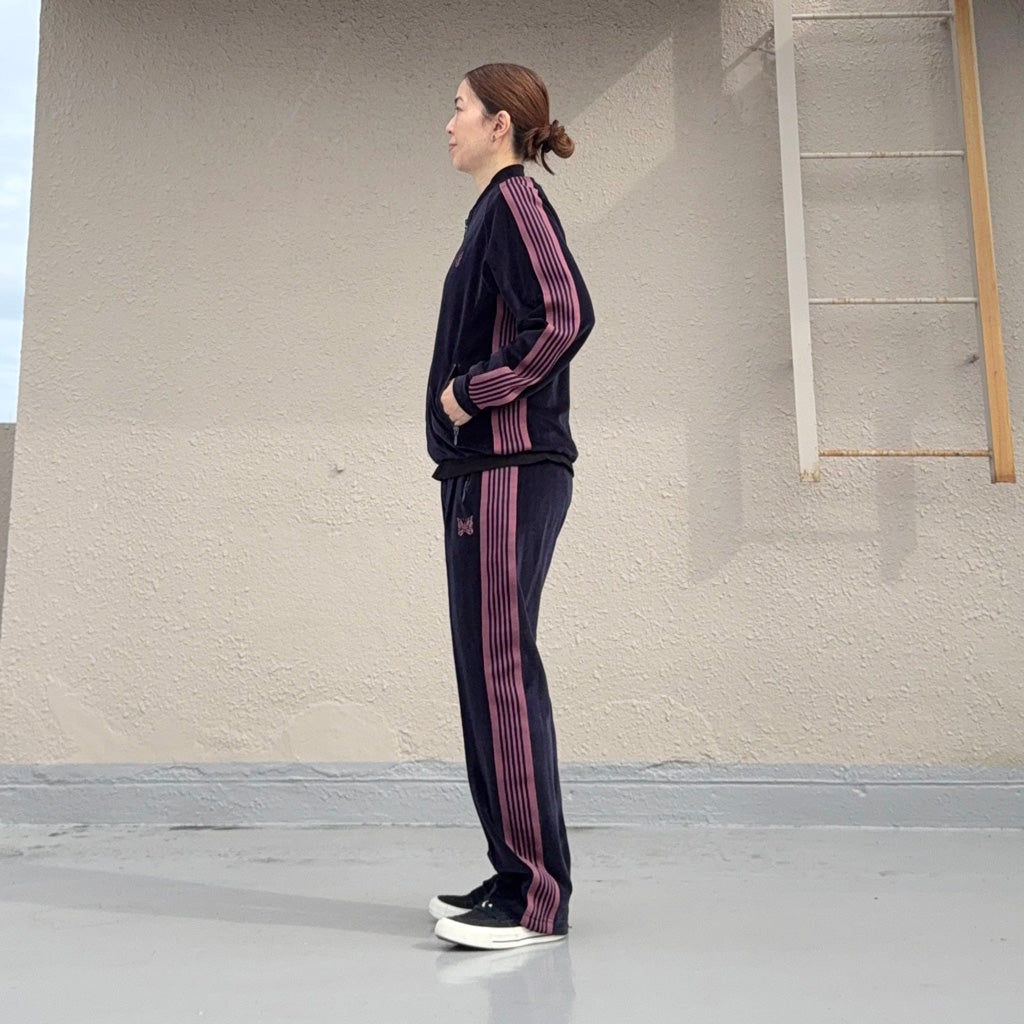 Needles : Narrow Track Pant-C/Pe Velour (Navy)