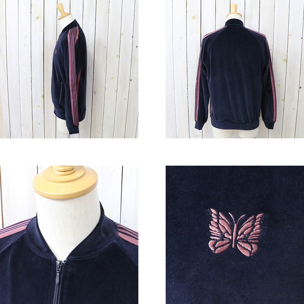 Needles : Rib Collar Track Jacket-C/PE Velour (Navy)
