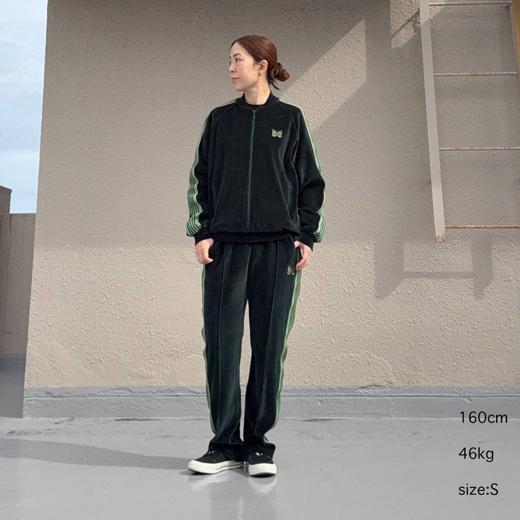 Needles : Narrow Track Pant-C/Pe Velour (Green)