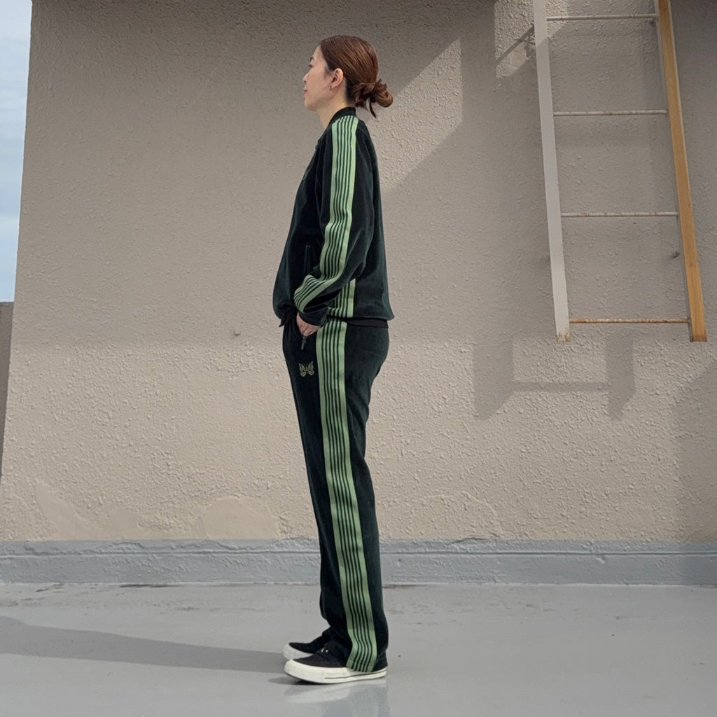 Needles : Narrow Track Pant-C/Pe Velour (Green)