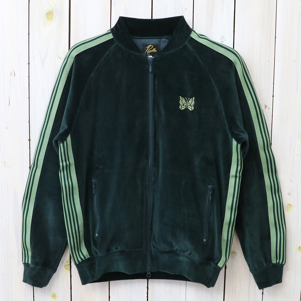 Needles : Rib Collar Track Jacket-C/PE Velour (Green)