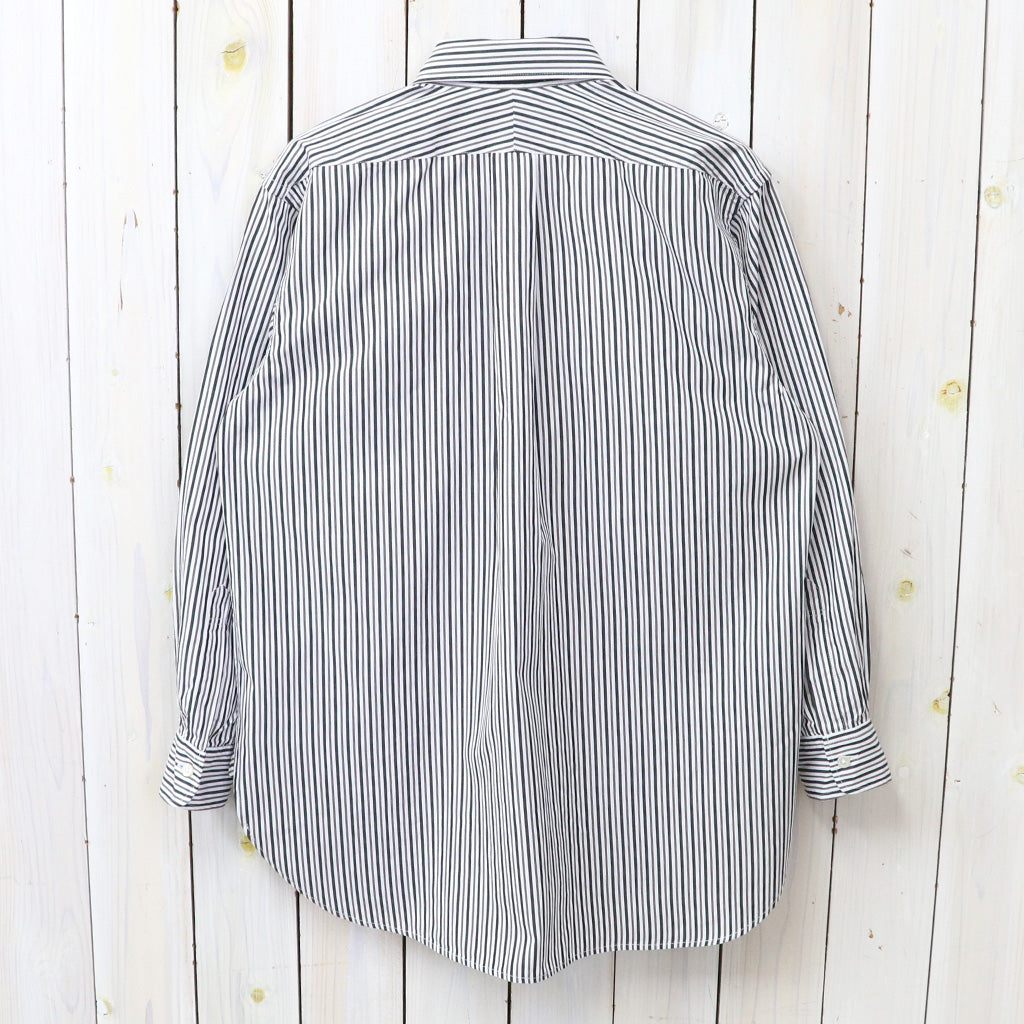 ENGINEERED GARMENTS : 19 Century BD Shirt-Stripe Cotton Broadcloth (White/Brown)