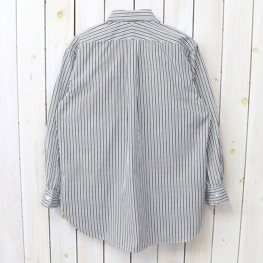 ENGINEERED GARMENTS : 19 Century BD Shirt-Stripe Cotton Broadcloth (White/Brown)