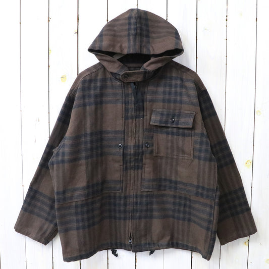 ENGINEERED GARMENTS : Zip Hooded Shirt-Cotton Flannel Plaid