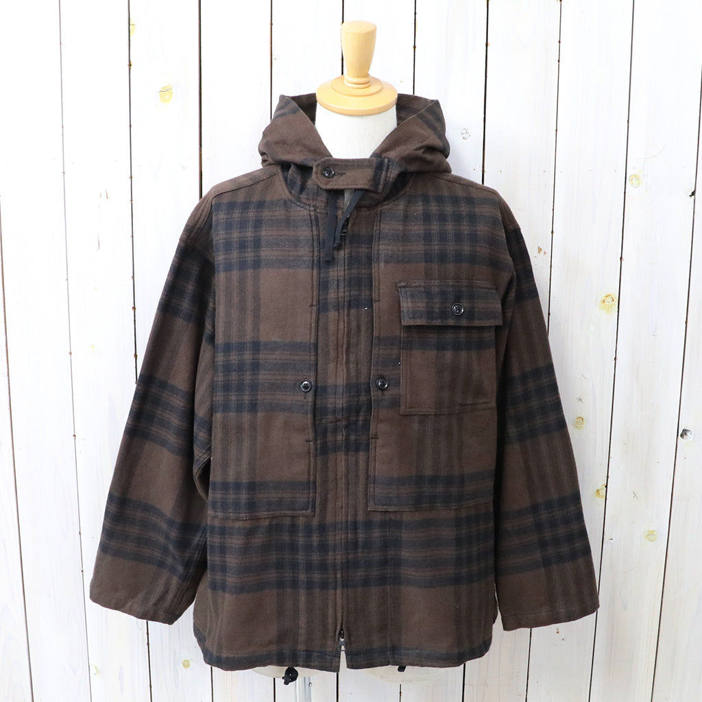 ENGINEERED GARMENTS : Zip Hooded Shirt-Cotton Flannel Plaid