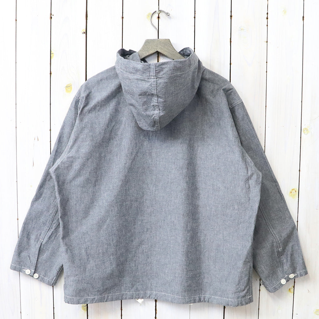 ENGINEERED GARMENTS : Zip Hooded Shirt-Cotton Chambray