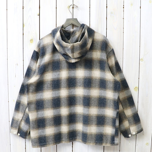 ENGINEERED GARMENTS : Zip Hooded Shirt-Cotton Heavy Shadow Plaid Flannel