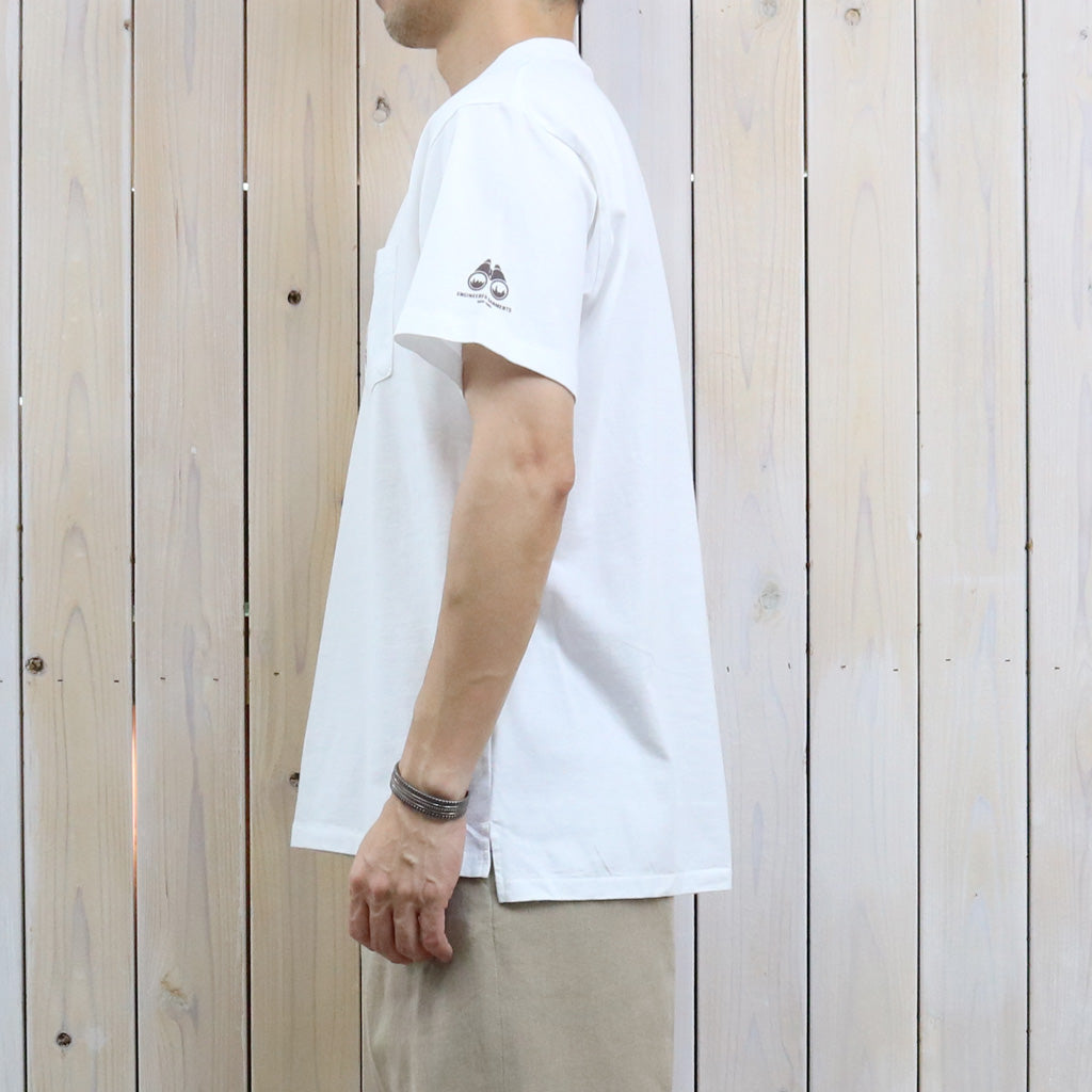 ENGINEERED GARMENTS : Printed Cross Crew Neck T-Shirt-Map (White)