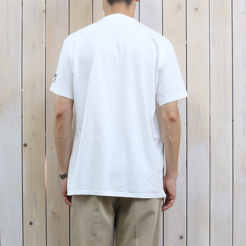 ENGINEERED GARMENTS : Printed Cross Crew Neck T-Shirt-Map (White)