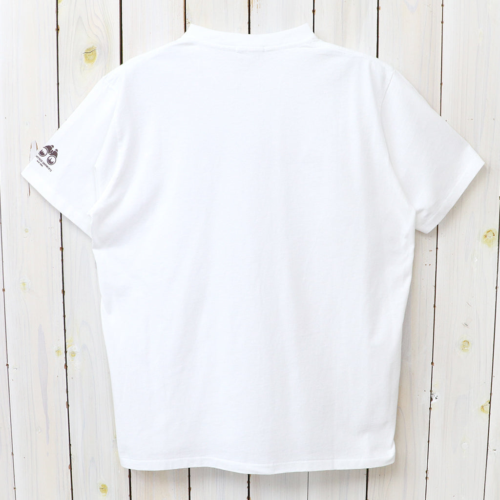 ENGINEERED GARMENTS : Printed Cross Crew Neck T-Shirt-Binocular (White)