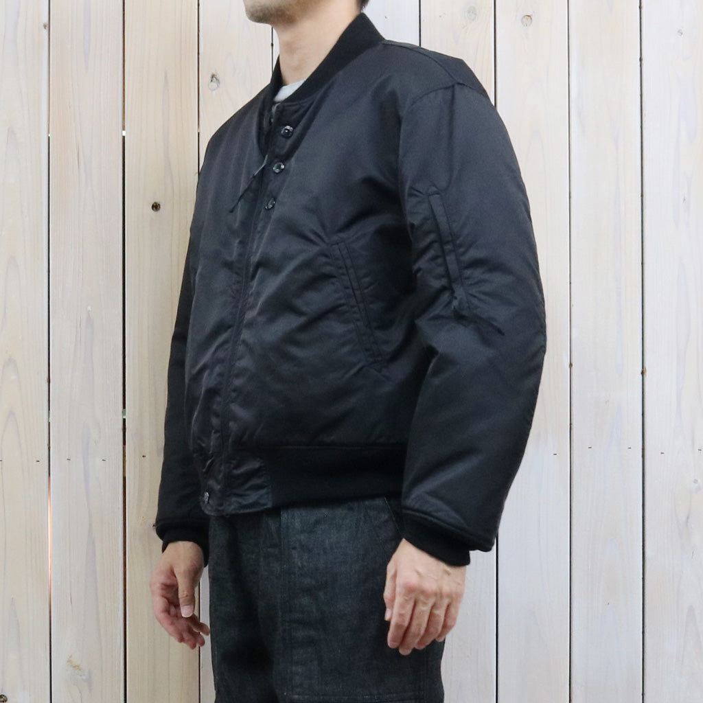 ENGINEERED GARMENTS : Aviator Jacket-Flight Satin Nylon (Black)