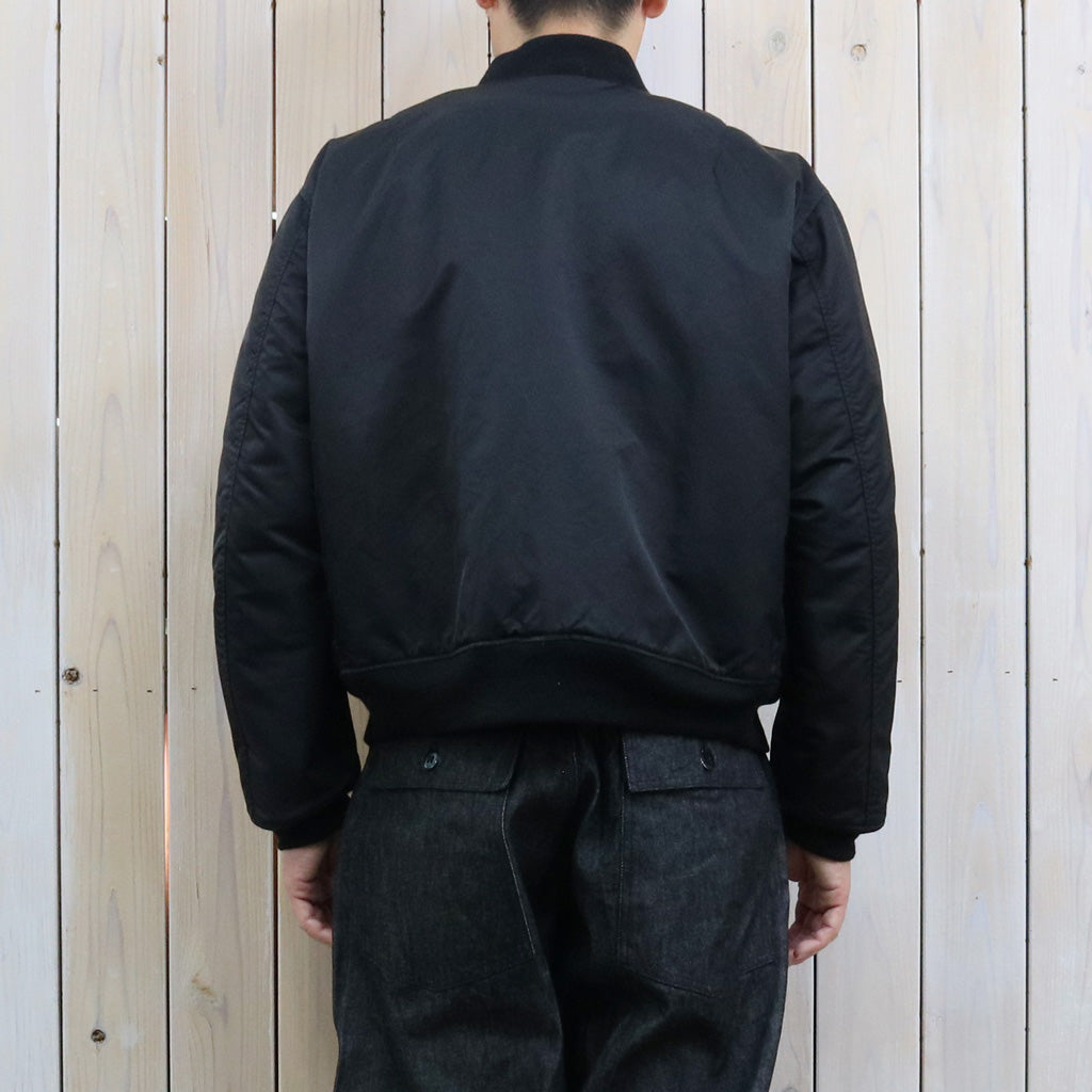 ENGINEERED GARMENTS : Aviator Jacket-Flight Satin Nylon (Black)