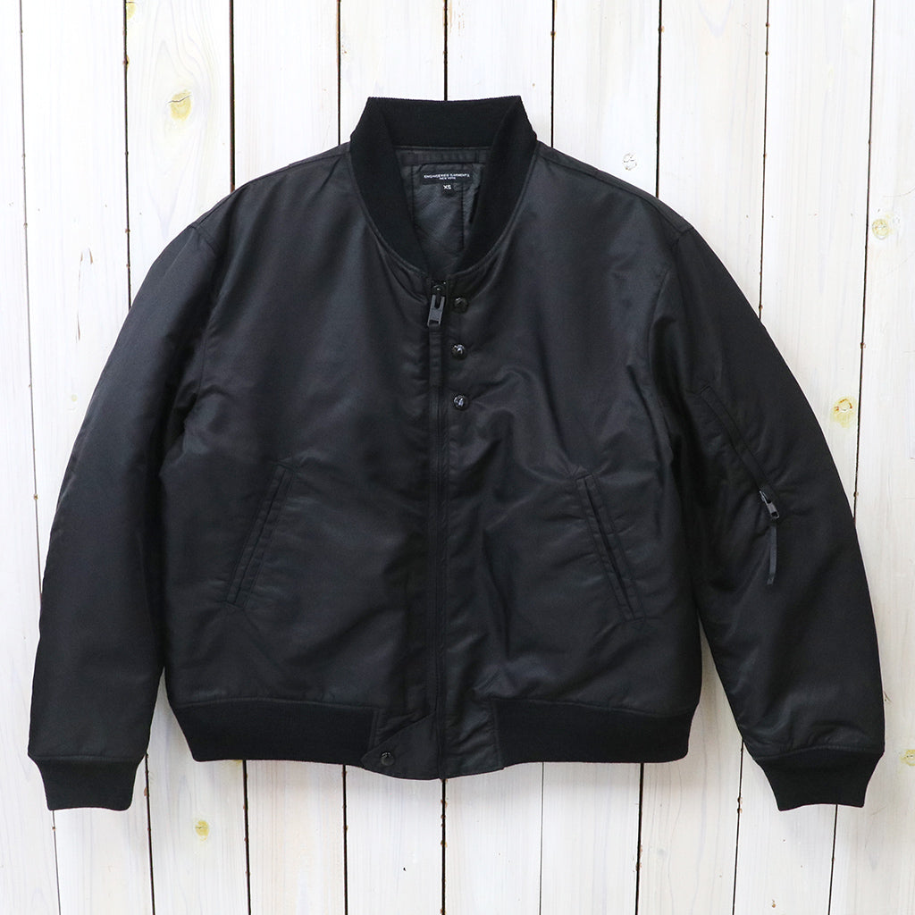 ENGINEERED GARMENTS : Aviator Jacket-Flight Satin Nylon (Black)