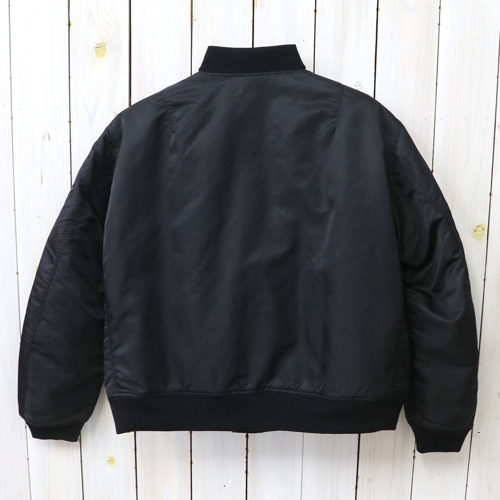ENGINEERED GARMENTS : Aviator Jacket-Flight Satin Nylon (Black)