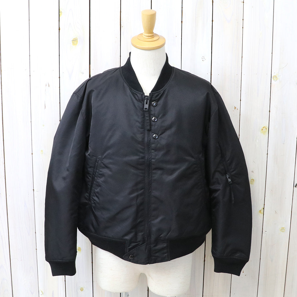 ENGINEERED GARMENTS : Aviator Jacket-Flight Satin Nylon (Black)