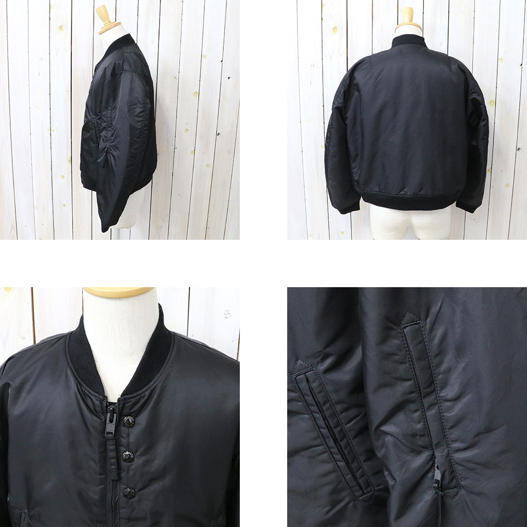 ENGINEERED GARMENTS : Aviator Jacket-Flight Satin Nylon (Black)