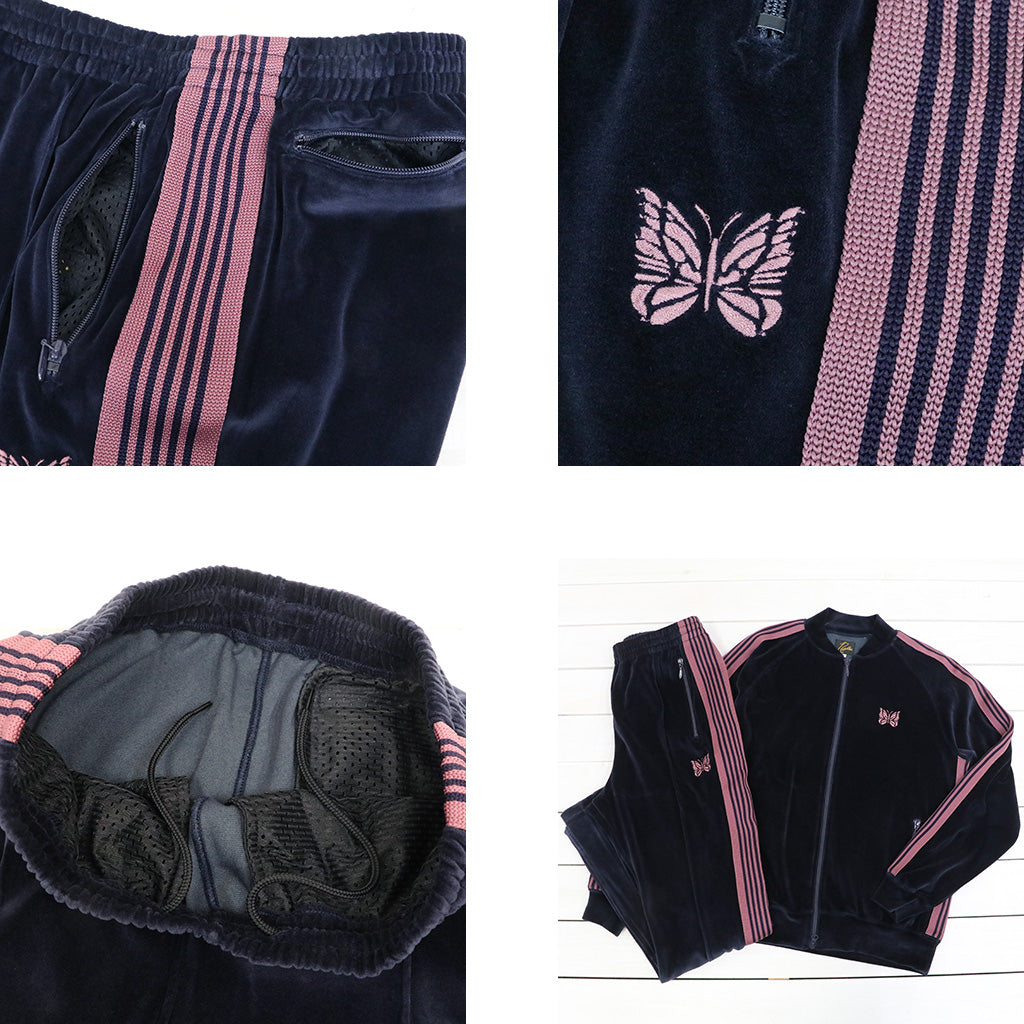 Needles : Narrow Track Pant-C/Pe Velour (Navy)