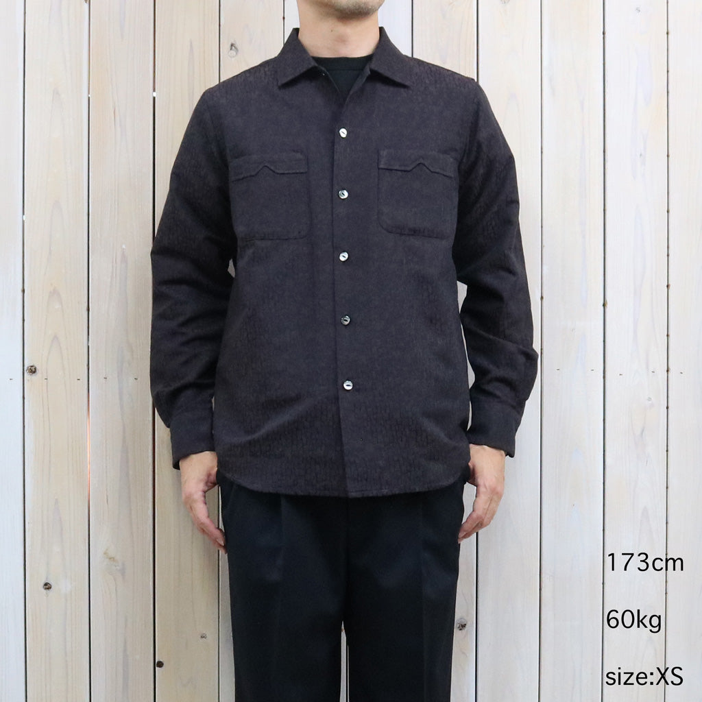 Needles : Open Collar Shirt-Tile Pattern Jacquard