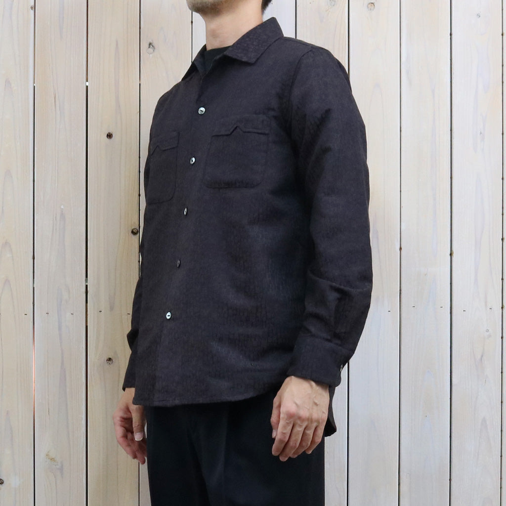 Needles : Open Collar Shirt-Tile Pattern Jacquard