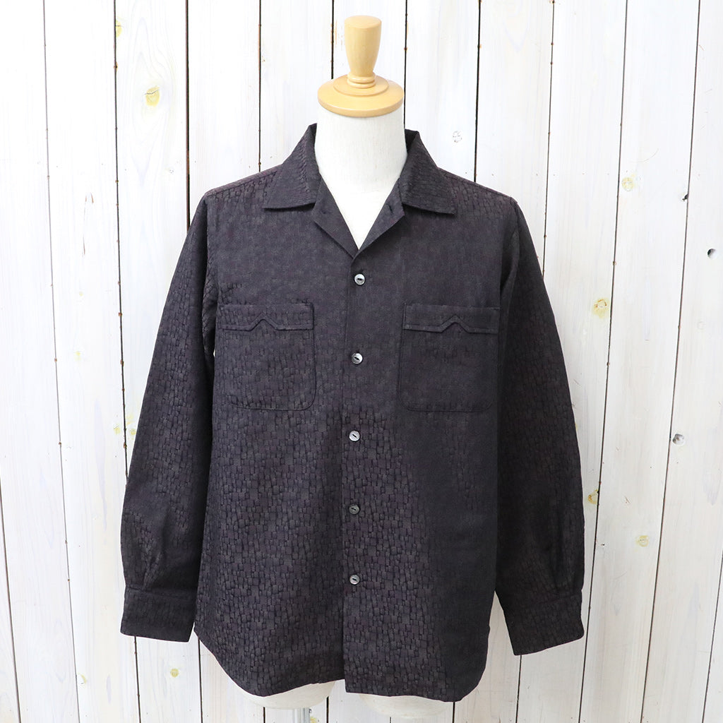 Needles : Open Collar Shirt-Tile Pattern Jacquard