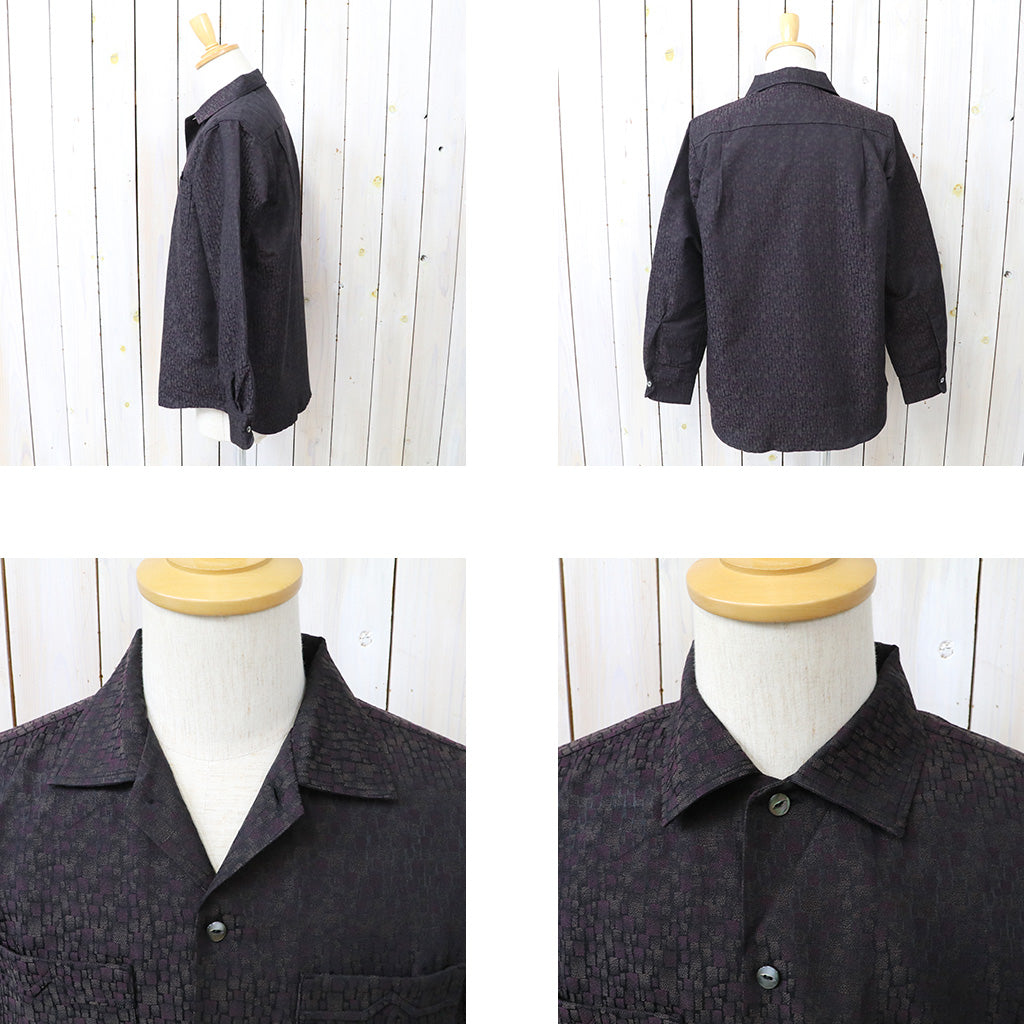 Needles : Open Collar Shirt-Tile Pattern Jacquard