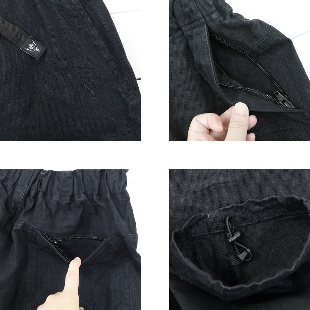 SOUTH2 WEST8 : Trek Pant-Cotton Herringbone (Black)
