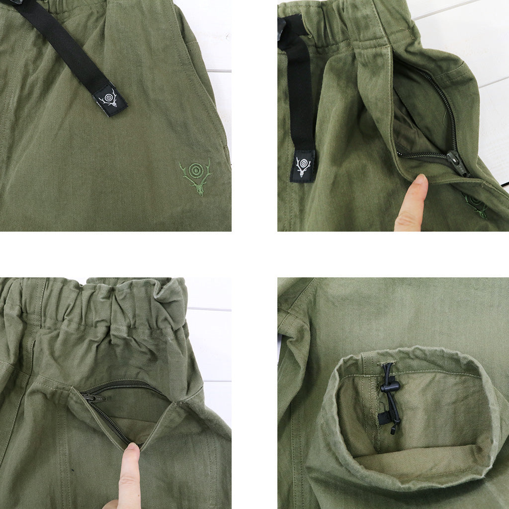 SOUTH2 WEST8 : Trek Pant-Cotton Herringbone (Olive)