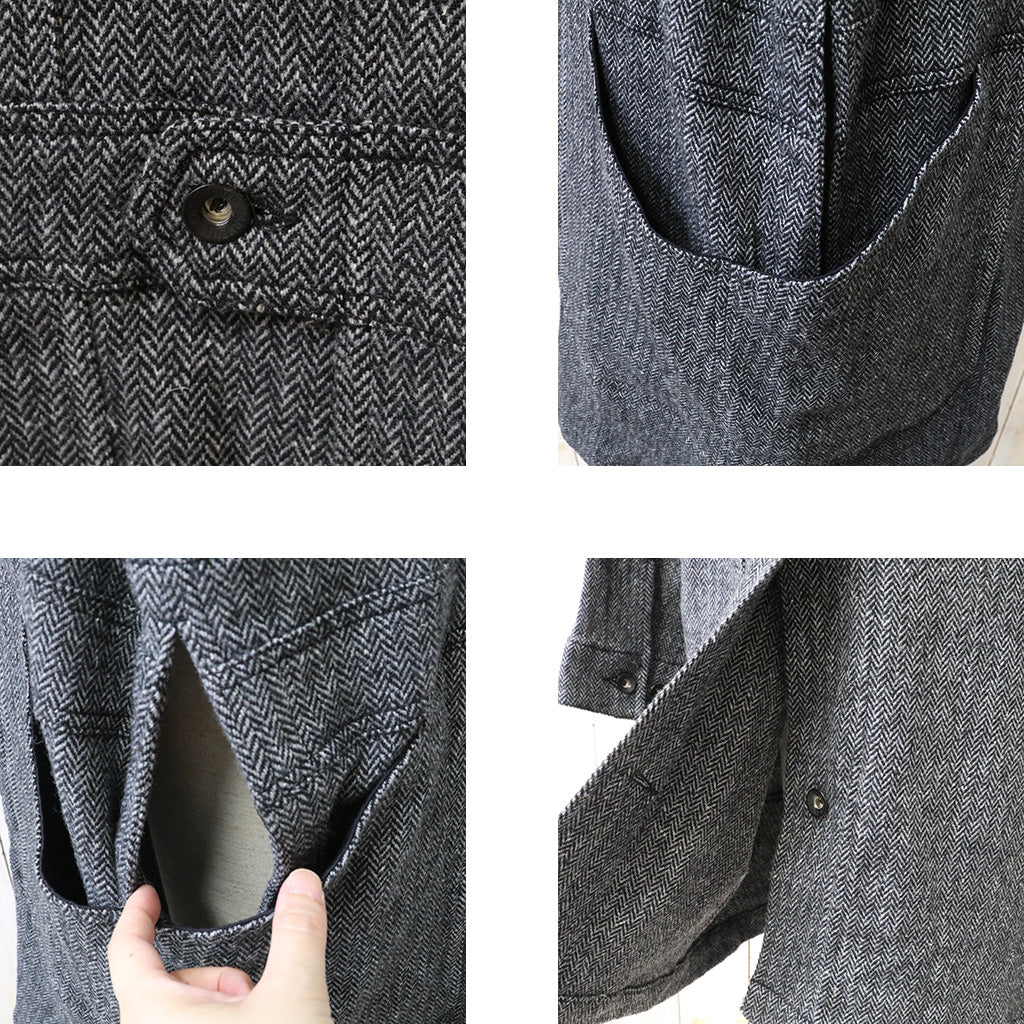ENGINEERED GARMENTS : Shop Coat-Poly Wool Herringbone