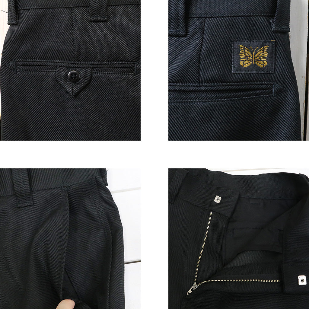 Needles : Railroad Pant-Melange Double Cloth (Black)