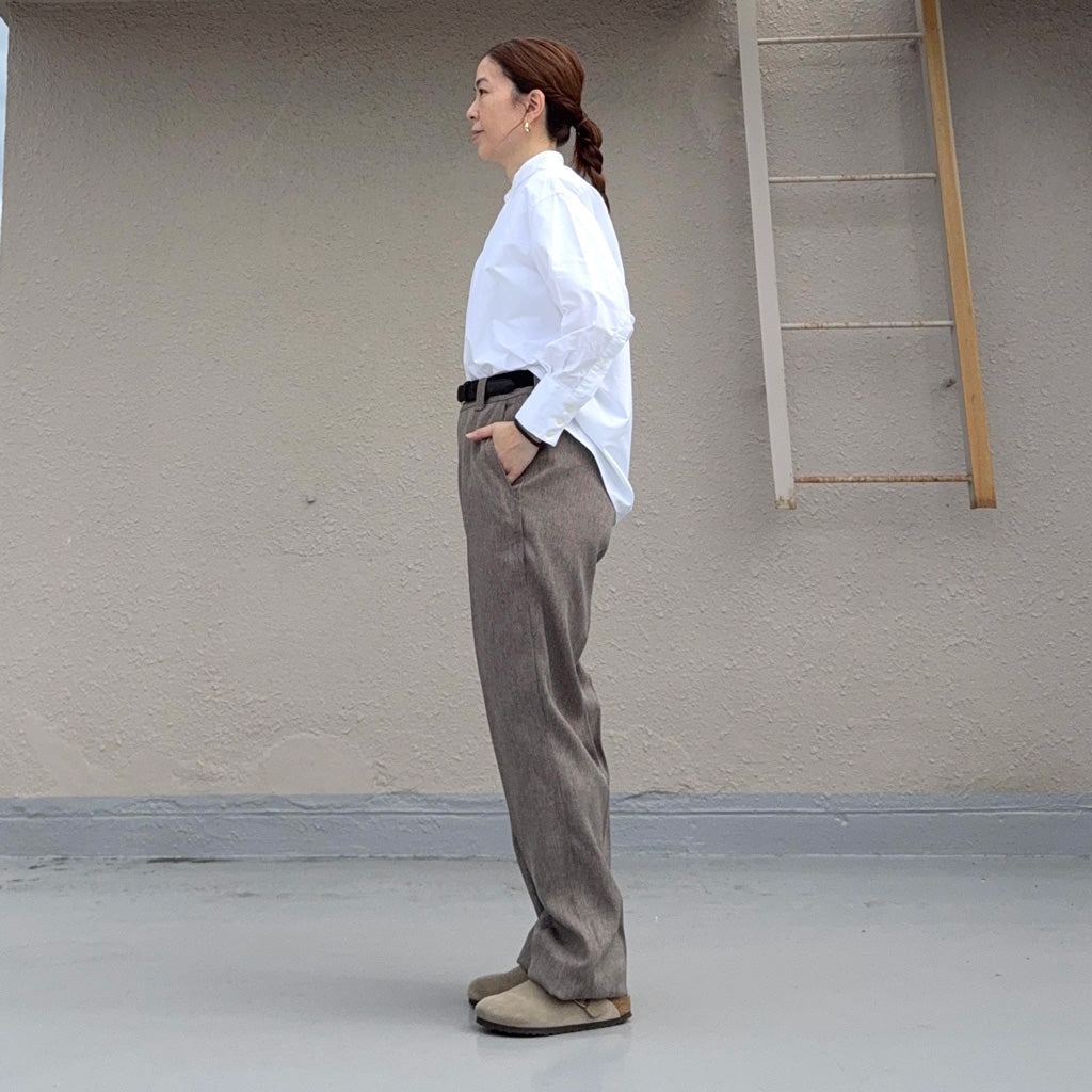 Needles : Railroad Pant-Melange Double Cloth (Beige)