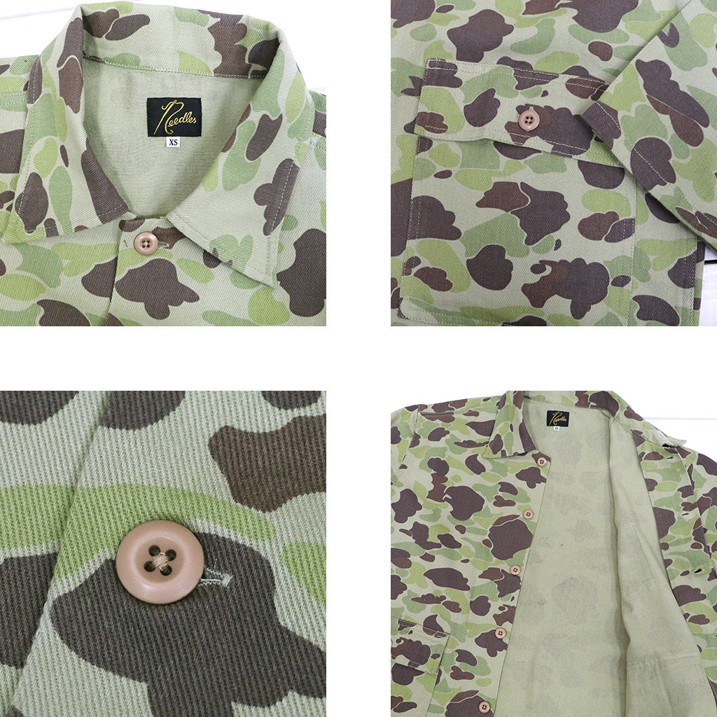 Needles : Military Shirt Jacket-Camo Twill
