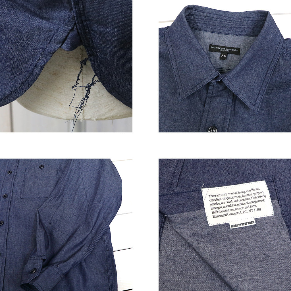ENGINEERED GARMENTS : Work Shirt-Cotton Denim Shirting