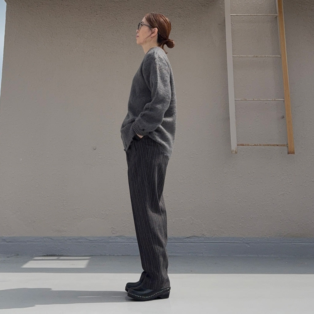 Needles : Side Tab Tucked Trouser-Faded Stripe