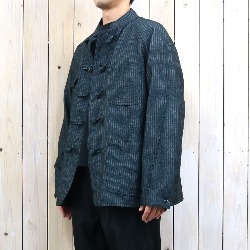Needles : China Button Chore Coat-Pin Stripe Jacquard