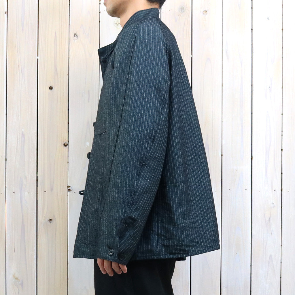 Needles : China Button Chore Coat-Pin Stripe Jacquard