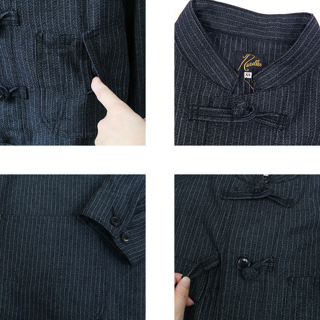 Needles : China Button Chore Coat-Pin Stripe Jacquard – Reggieshop