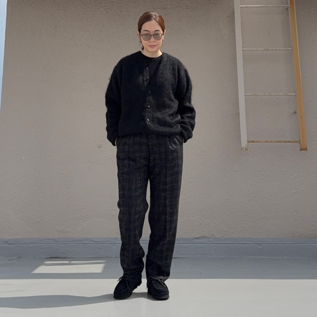 Needles : Mohair Crew Neck Cardigan-Solid (Black)